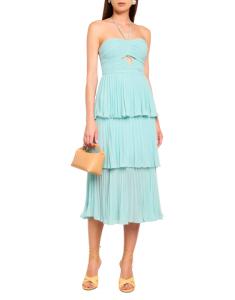 Cutout Halterneck Midi Light Blue